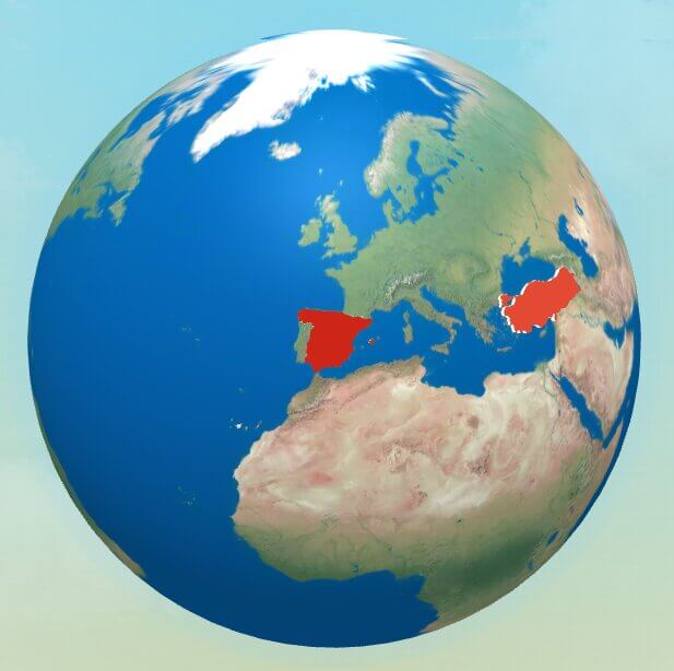 Follow the color hints in Globle